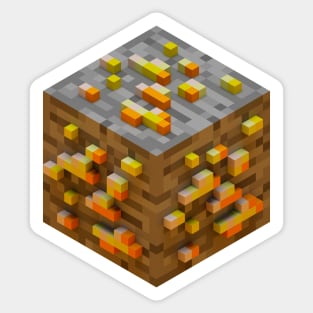 Block Golden Ore 3D Sticker